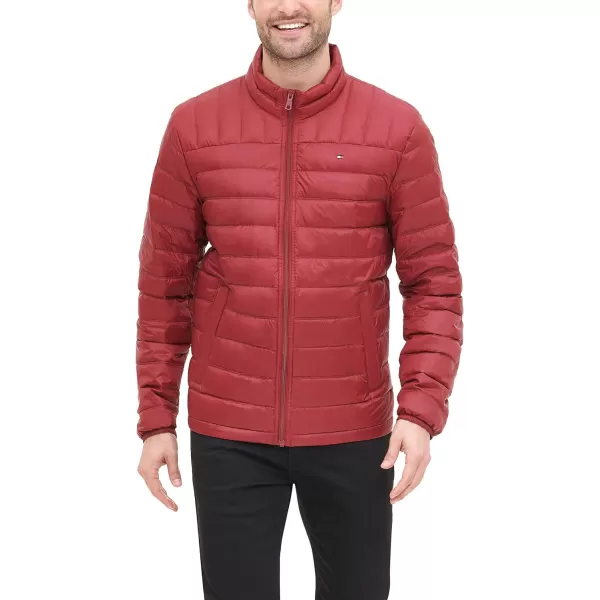 Tommy Hilfiger Mens Packable Down Puffer JacketStandard Red