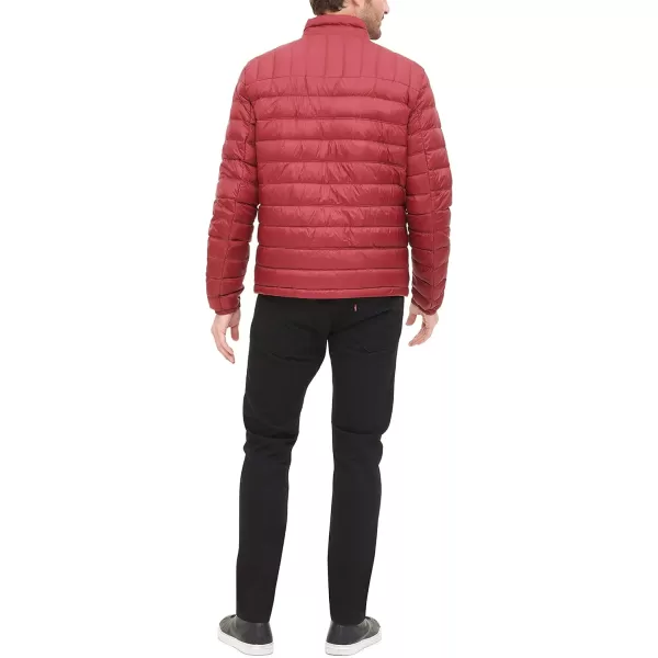 Tommy Hilfiger Mens Packable Down Puffer JacketStandard Red