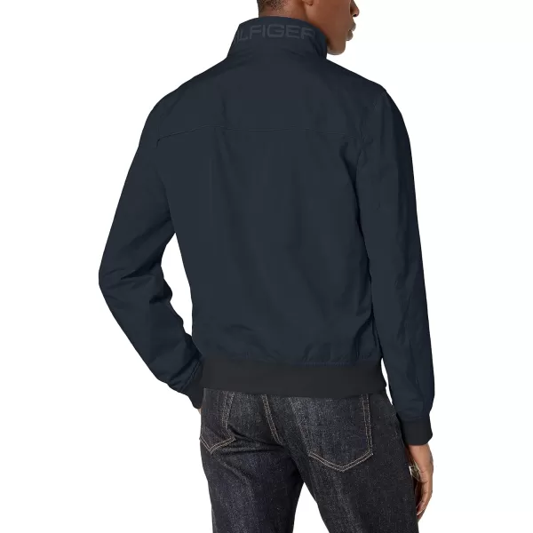 Tommy Hilfiger Mens Performance Faux Memory Bomber JacketNavy Unfilled