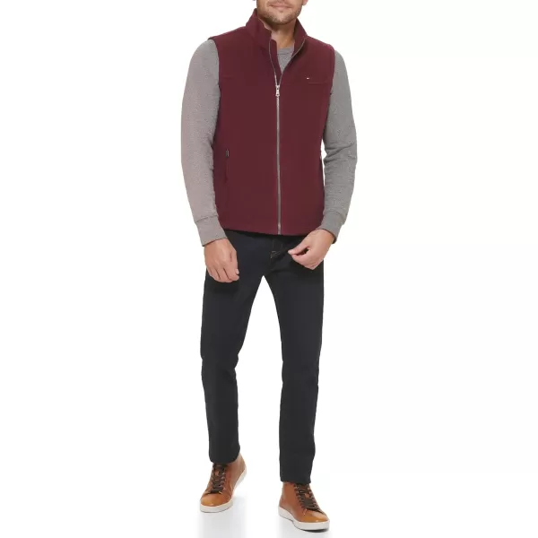 Tommy Hilfiger Mens Polar Fleece VestBurgundy