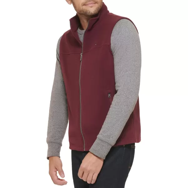 Tommy Hilfiger Mens Polar Fleece VestBurgundy