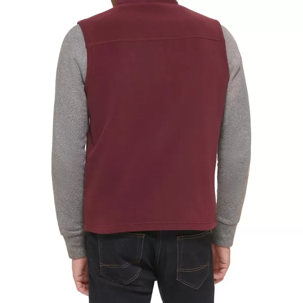 Tommy Hilfiger Mens Polar Fleece VestBurgundy