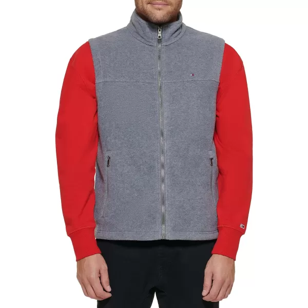 Tommy Hilfiger Mens Polar Fleece VestLight Grey