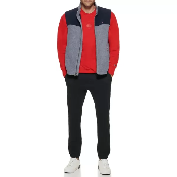 Tommy Hilfiger Mens Polar Fleece VestNavyLight Grey