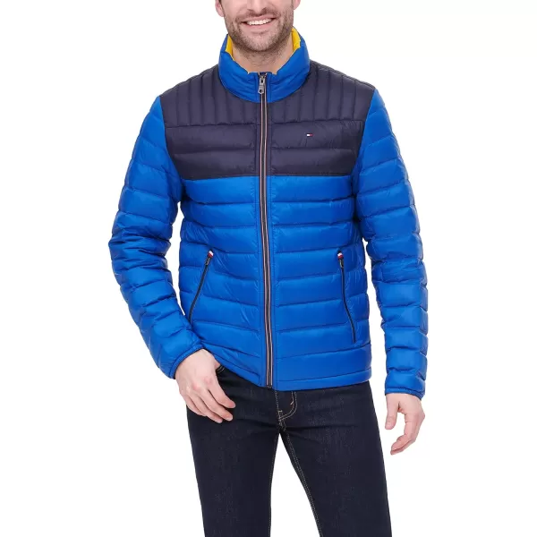 Tommy Hilfiger Mens Real Down Insulated Packable Puffer JacketArtic Blue Combo