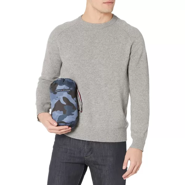 Tommy Hilfiger Mens Real Down Insulated Packable Puffer JacketBlue Camo