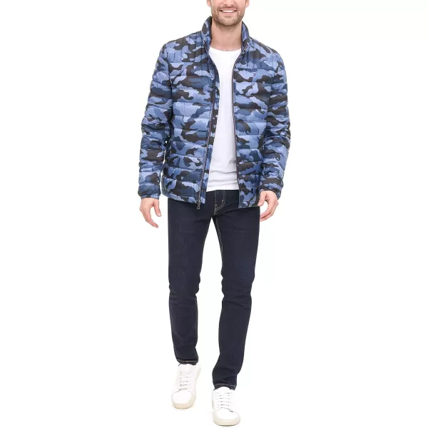 Tommy Hilfiger Mens Real Down Insulated Packable Puffer JacketBlue Camo