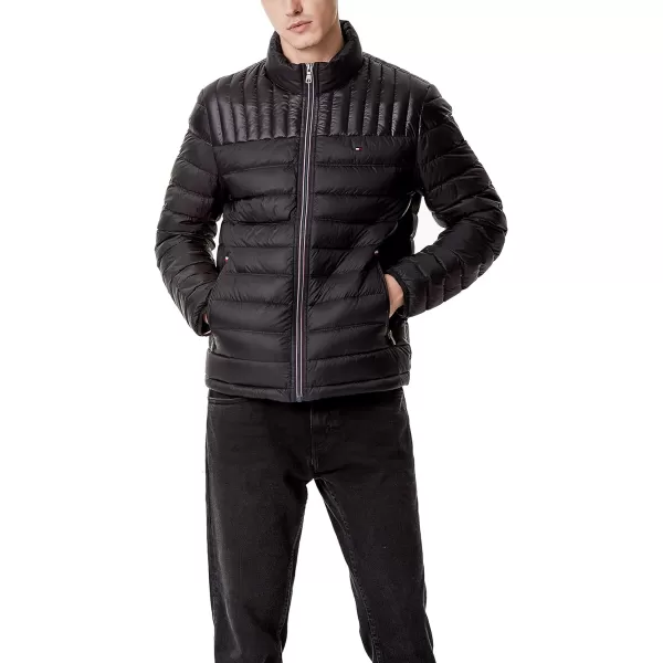 Tommy Hilfiger Mens Real Down Insulated Packable Puffer JacketDeep Black