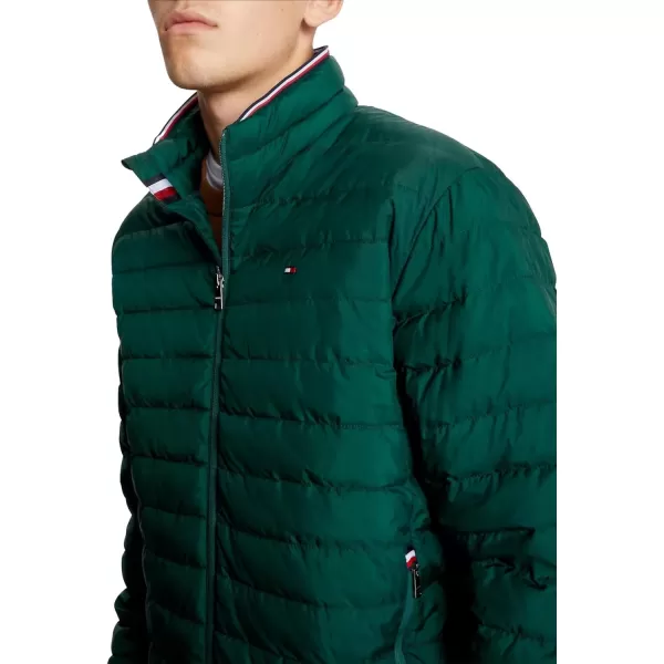 Tommy Hilfiger Mens Real Down Insulated Packable Puffer JacketFallWinter 2024 Hunter Green