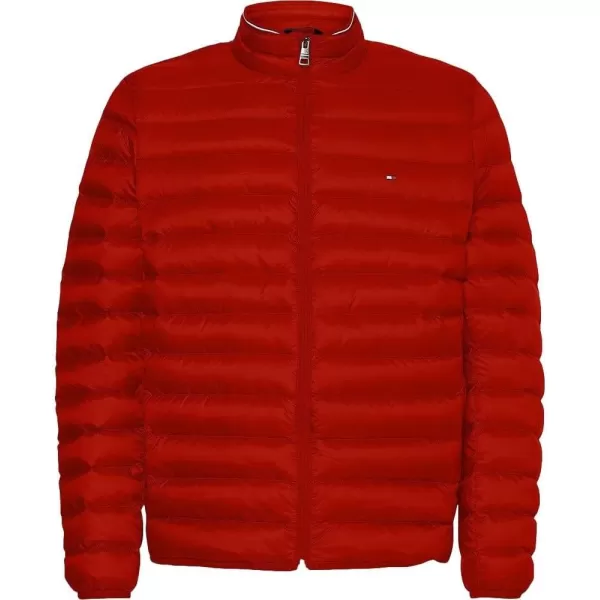 Tommy Hilfiger Mens Real Down Insulated Packable Puffer JacketFallWinter 2024 Primary Red