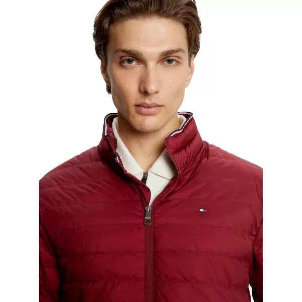 Tommy Hilfiger Mens Real Down Insulated Packable Puffer JacketFallWinter 2024 Rouge Red