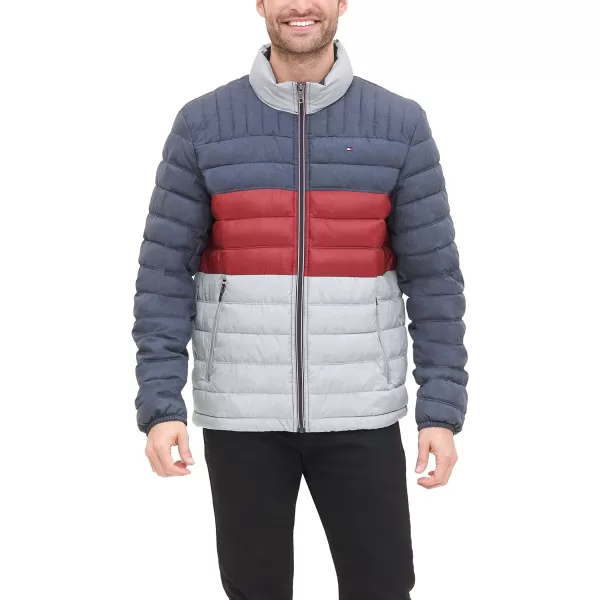 Tommy Hilfiger Mens Real Down Insulated Packable Puffer JacketHeather Navy