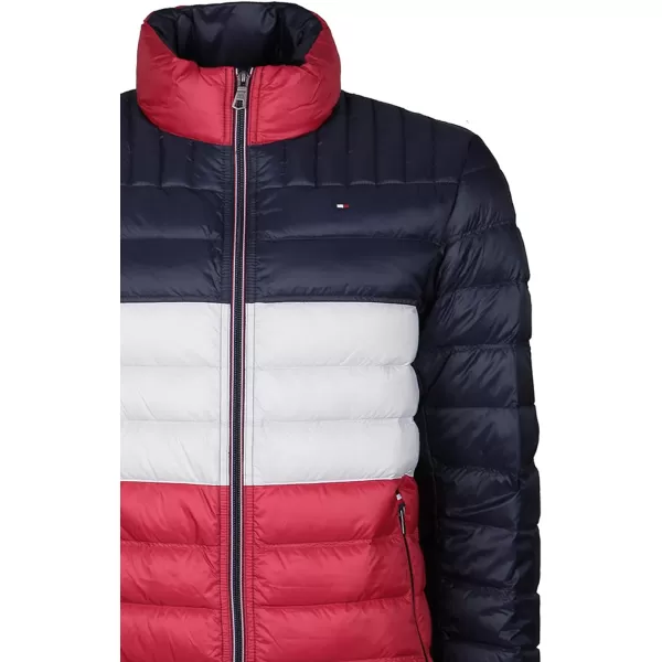 Tommy Hilfiger Mens Real Down Insulated Packable Puffer JacketMidnightIceRed