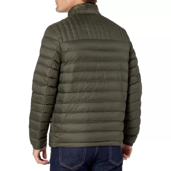 Tommy Hilfiger Mens Real Down Insulated Packable Puffer JacketOlive