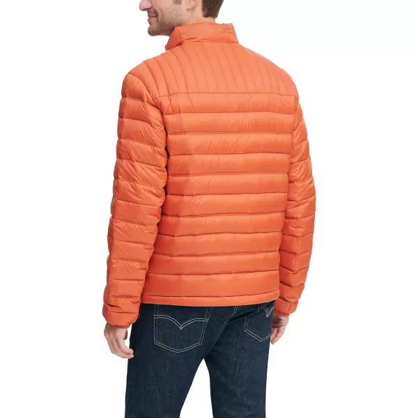 Tommy Hilfiger Mens Real Down Insulated Packable Puffer JacketOrange