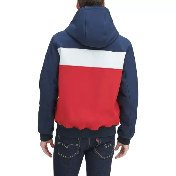 Tommy Hilfiger Mens Soft Shell Active Filled Bomber JacketMidnightIceRed