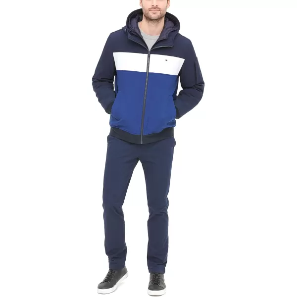 Tommy Hilfiger Mens Soft Shell Active Filled Bomber JacketRoyal Blue Combo