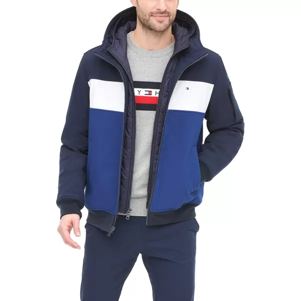 Tommy Hilfiger Mens Soft Shell Active Filled Bomber JacketRoyal Blue Combo