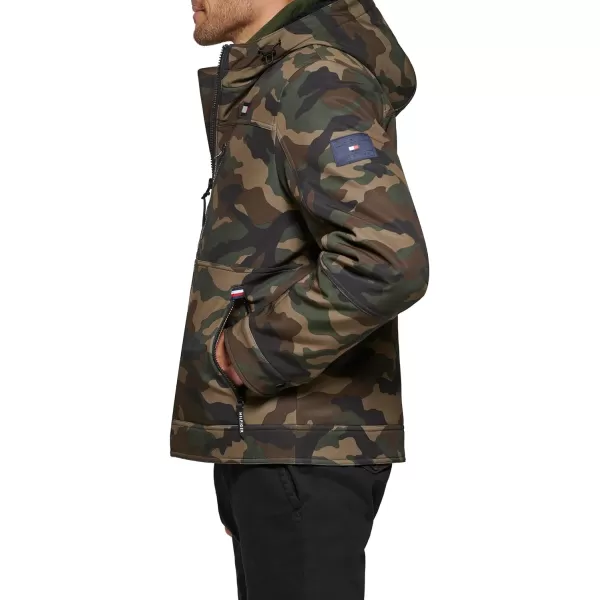 Tommy Hilfiger Mens Soft Shell Sherpa Lined Performance JacketCamouflage Tech