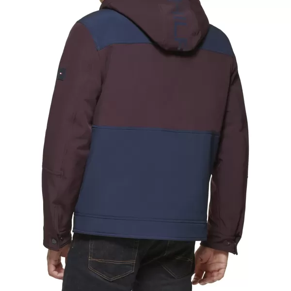 Tommy Hilfiger Mens Soft Shell Sherpa Lined Performance JacketPortNavy Combo