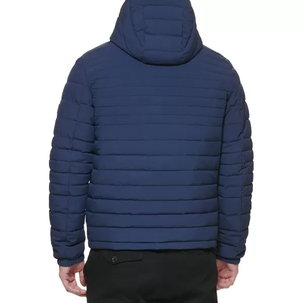 Tommy Hilfiger Mens Stretch Poly Hooded Packable JacketMidnight