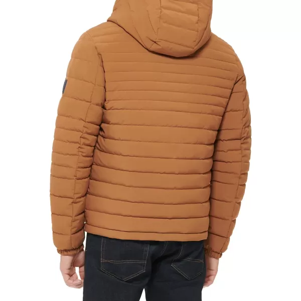 Tommy Hilfiger Mens Stretch Poly Hooded Packable JacketNuthatch