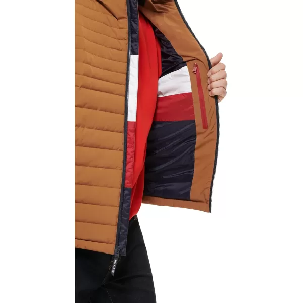 Tommy Hilfiger Mens Stretch Poly Hooded Packable JacketNuthatch