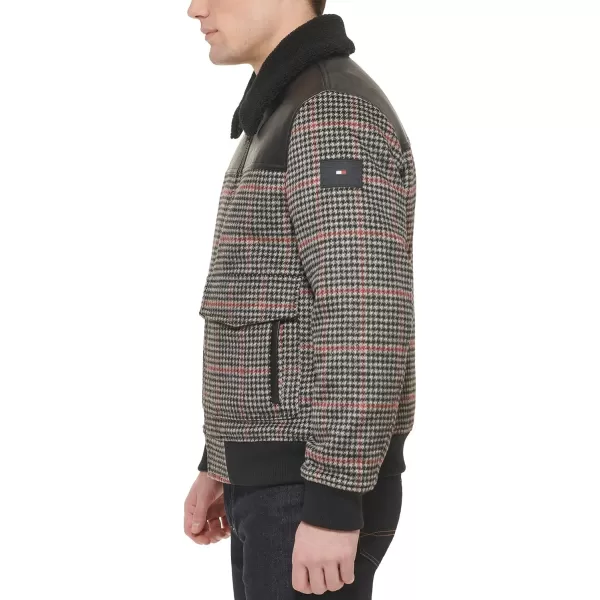 Tommy Hilfiger Mens Tommy Hilfiger Mens Bomber Plaid Large Mixed Media Wool Blend Sherpa Collar Bomber Plaid Large USTommy Hilfiger Mens Tommy Hilfiger Mens Bomber Plaid Large Mixed Media Wool Blend Sherpa Collar Bomber Plaid Large US