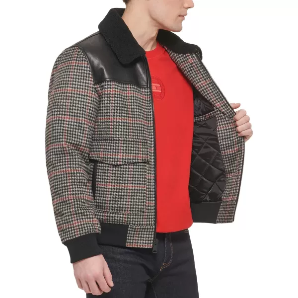 Tommy Hilfiger Mens Tommy Hilfiger Mens Bomber Plaid Large Mixed Media Wool Blend Sherpa Collar Bomber Plaid Large USTommy Hilfiger Mens Tommy Hilfiger Mens Bomber Plaid Large Mixed Media Wool Blend Sherpa Collar Bomber Plaid Large US