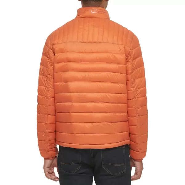 Tommy Hilfiger Mens Ultra Loft Lightweight Packable Puffer Jacket Standard and Big  TallBurnt Orange