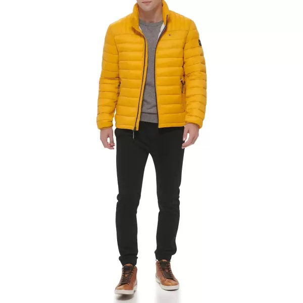 Tommy Hilfiger Mens Ultra Loft Lightweight Packable Puffer Jacket Standard and Big  TallYellow Gold