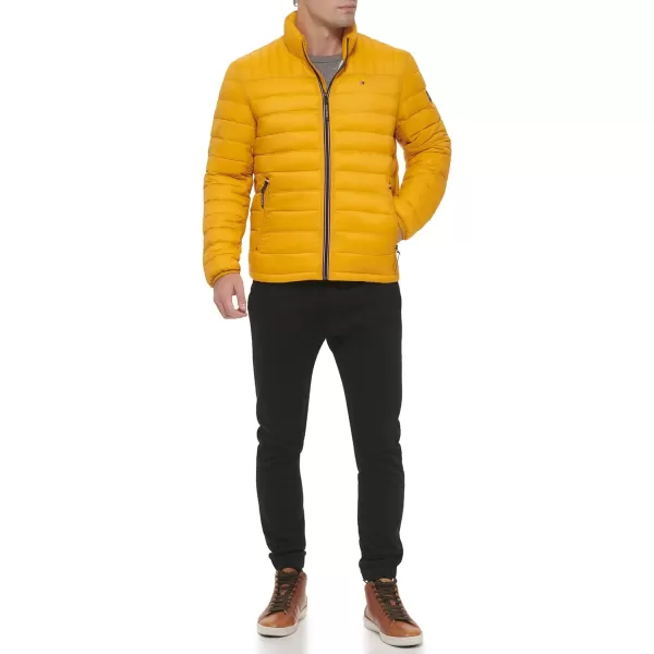 Tommy Hilfiger Mens Ultra Loft Lightweight Packable Puffer Jacket Standard and Big  TallYellow Gold