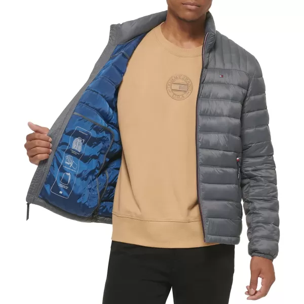 Tommy Hilfiger Mens Ultra Loft Lightweight Packable Puffer Jacket Standard and Big amp TallBig amp Tall Charcoal Grey