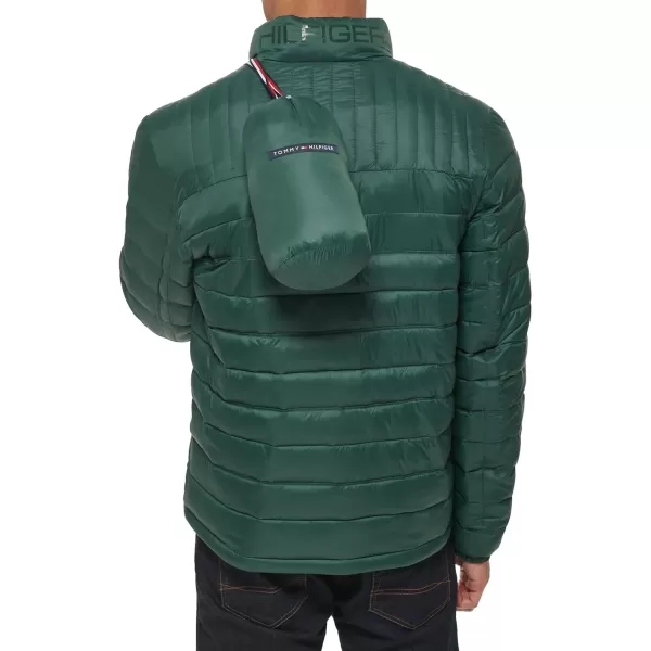 Tommy Hilfiger Mens Ultra Loft Lightweight Packable Puffer Jacket Standard and Big amp TallStandard Pine Green