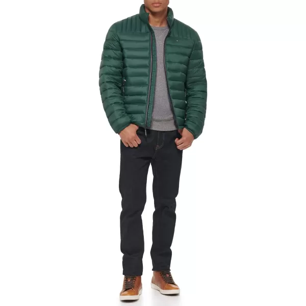 Tommy Hilfiger Mens Ultra Loft Lightweight Packable Puffer Jacket Standard and Big amp TallStandard Pine Green