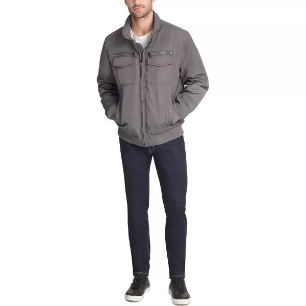 Tommy Hilfiger Mens Water Resistant Performance Bomber Jacket Standard and Big amp TallStandard Iron Grey