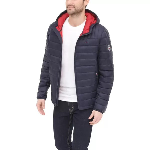 Tommy Hilfiger Mens Water Resistant Ultra Loft Filled Hooded Puffer JacketMidnight