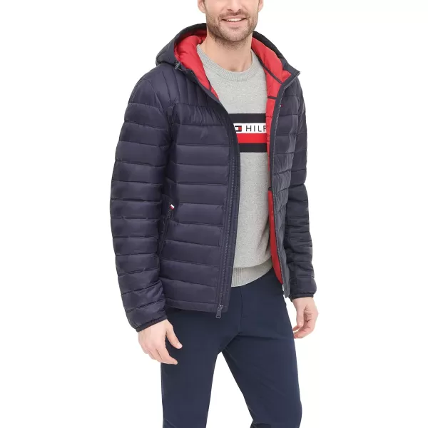 Tommy Hilfiger Mens Water Resistant Ultra Loft Filled Hooded Puffer JacketMidnight