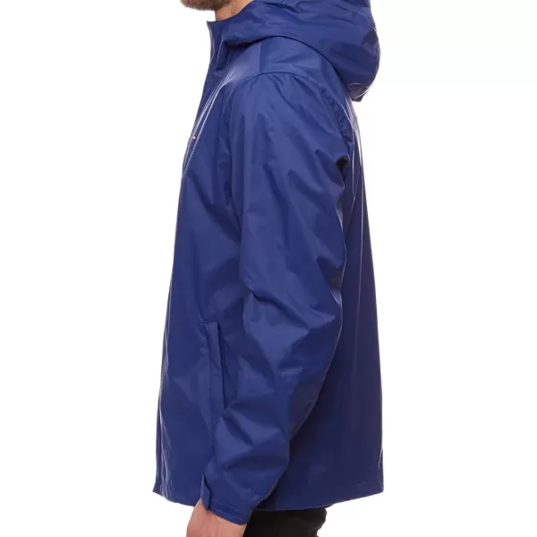 Tommy Hilfiger Mens Waterproof Breathable Hooded Jacket RaincoatOcean Blue