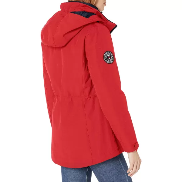 Tommy Hilfiger Womens 3in1 Multi Insulated Jacket Removable HoodieFire