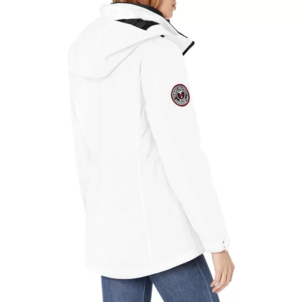 Tommy Hilfiger Womens 3in1 Multi Insulated Jacket Removable HoodieWhiteNavy