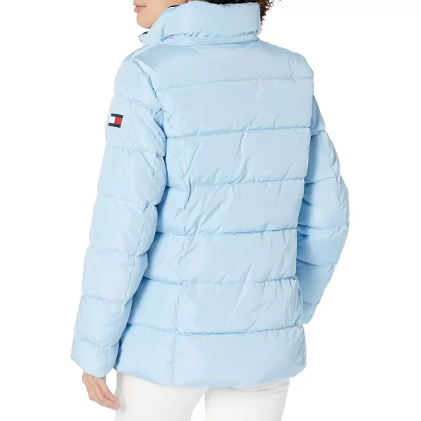 Tommy Hilfiger Womens Zip Up Short Puffer JacketCerulean
