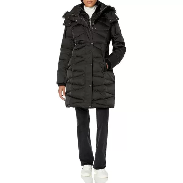 Andrew Marc womens Fitted Down CoatBlack