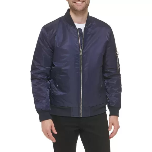 Calvin Klein Mens Nylon Flight JacketTrue Navy