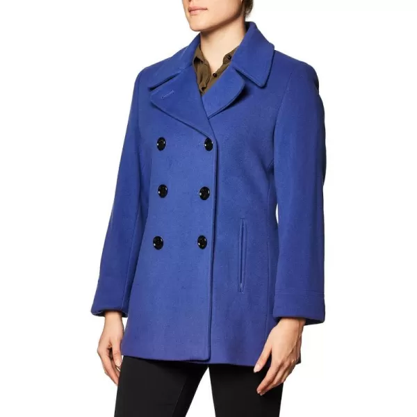 Calvin Klein Womens Double Breasted Peacoat Petite Standard PlusSonic