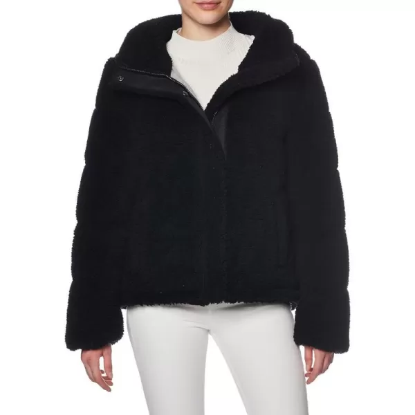 Calvin Klein Womens Faux Sherpa CoatBlack