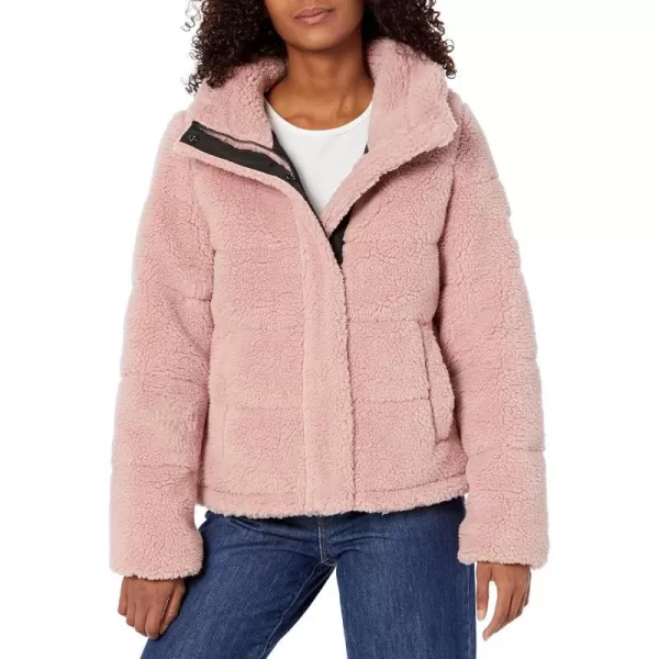 Calvin Klein Womens Faux Sherpa CoatRose