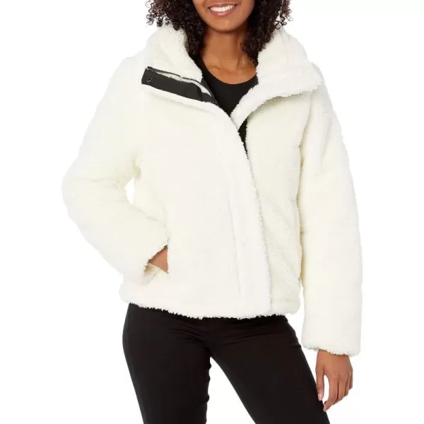 Calvin Klein Womens Faux Sherpa CoatWhite