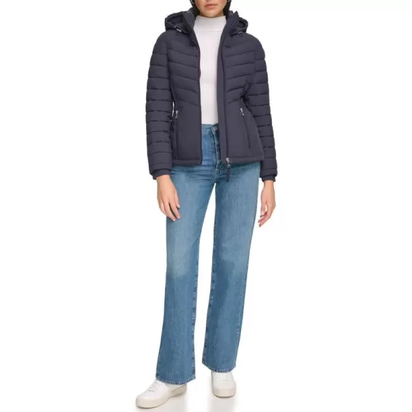 Calvin Klein Womens LightWeight Hooded Puffer JacketClassic Blue