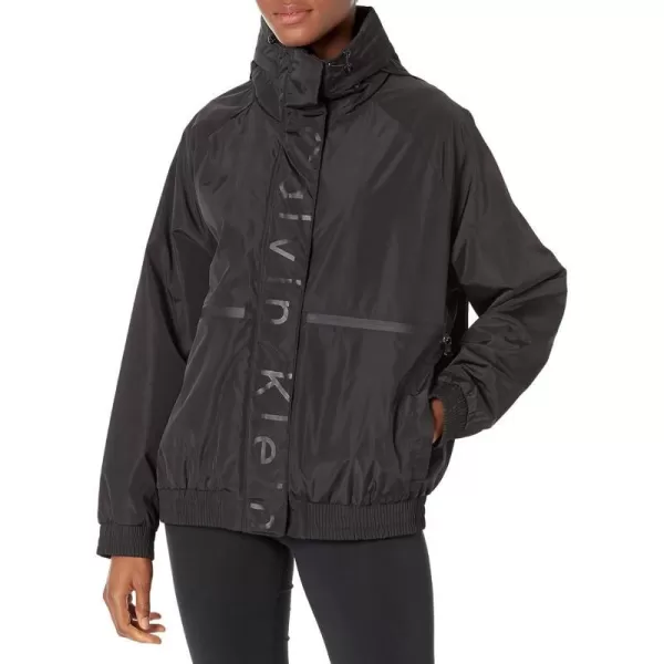 Calvin Klein Womens Lightweight Water Resistant Everyday WindbreakerBlack